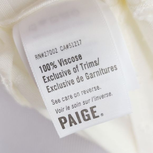 Paige Amala Top ivory white flutter sleeves swiss dot size medium - Picture 8 of 9